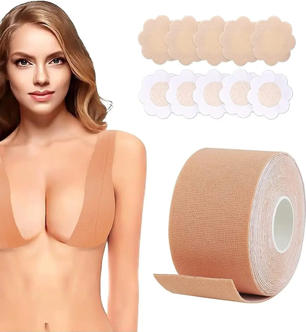 Boob Tape with 10 Nipple Pasties Multipurpose Nipple Tape for Women Push Up  Lifting Body Tape for Women