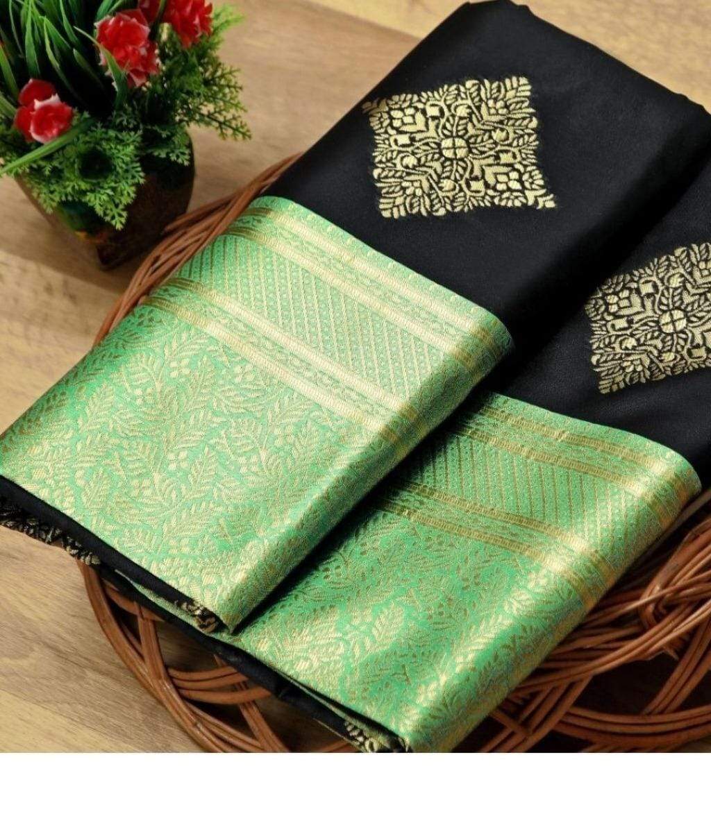 Kala Niketan Archaic Traditional Kanchi Soft Silk Sari With Attached Blouse