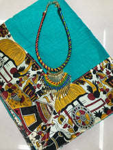 Load image into Gallery viewer, Kala Niketan Kajal C-Green Kalamkari Printed Chanderi Silk Cotton Saree
