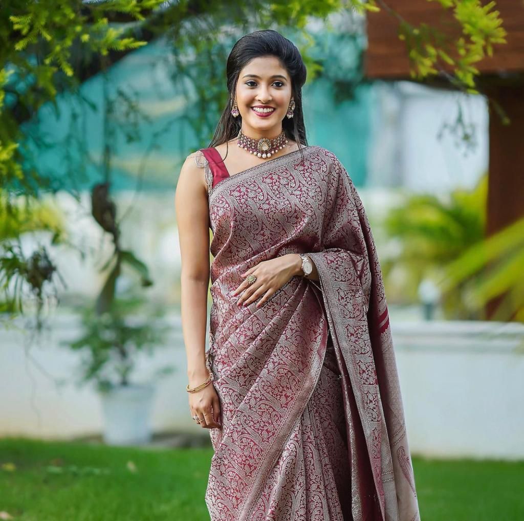 Kala Niketan Dolly Archaic Traditional Kanchi Soft Silk Sari With Atta ...