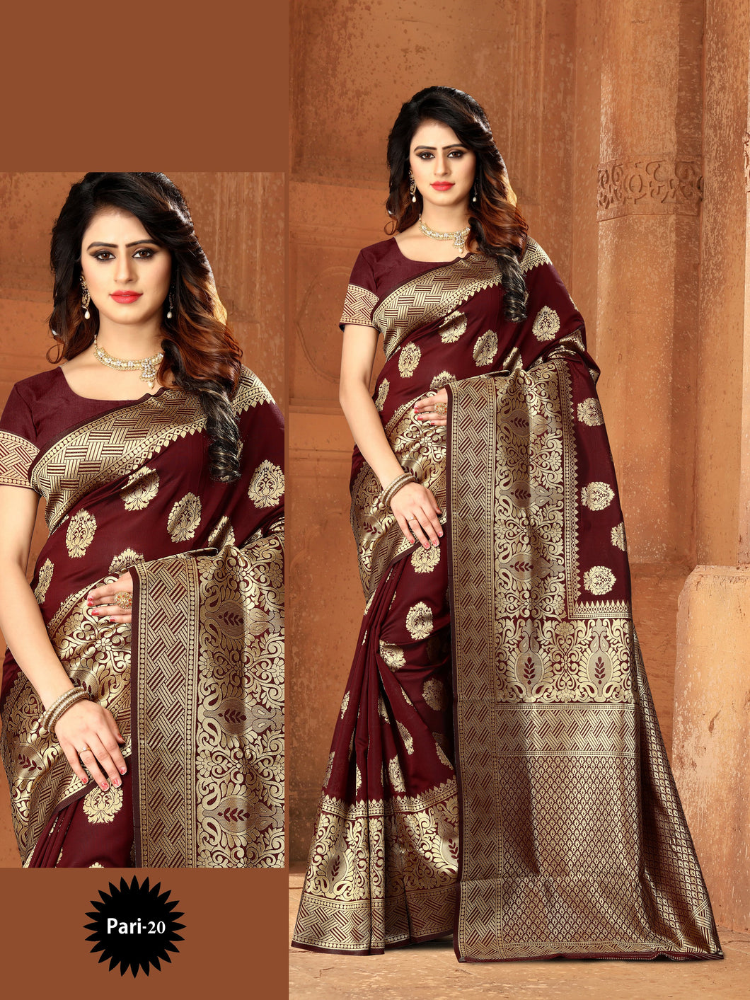 Designer Woven Kanjivaram Silk Saree With Blouse