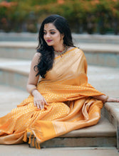 Load image into Gallery viewer, Kala Niketan Royal Gold Soft Silk Saree
