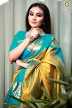 Load image into Gallery viewer, Captivating Mustard Yellow Color Soft Banarasi Silk Saree With Stunning Blouse Piece
